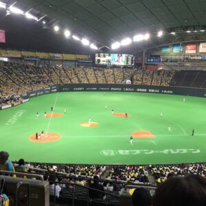 札幌ドームで野球観戦